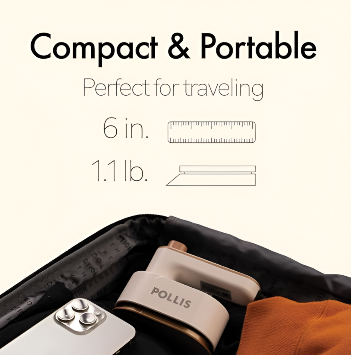 Steamer Plus White – Portable Travel Iron & Garment Steamer