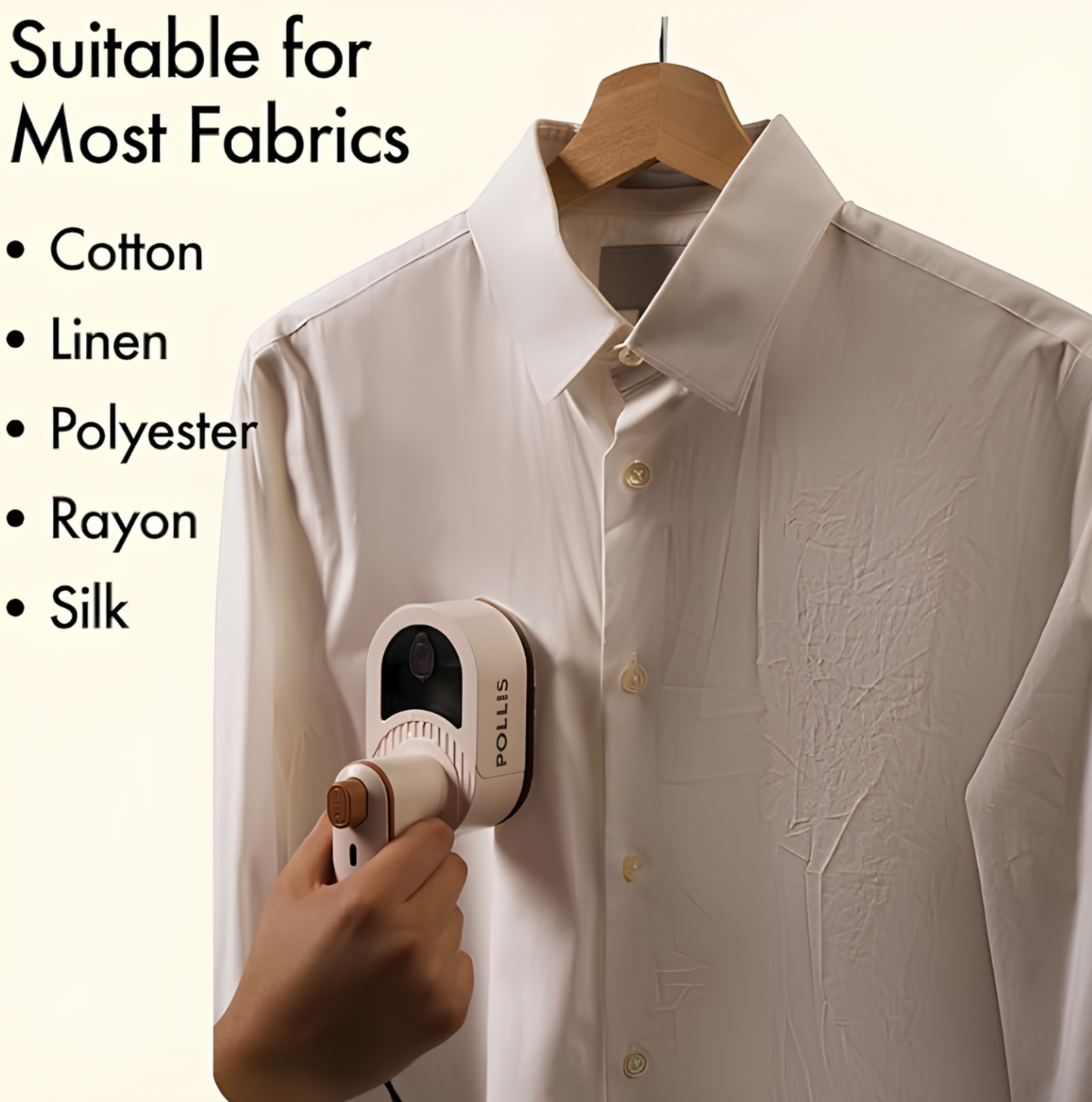 Steamer Plus White – Portable Travel Iron & Garment Steamer