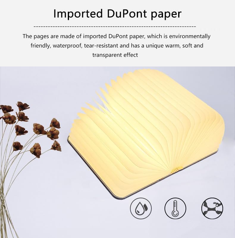 Wooden Folding Book Lamp