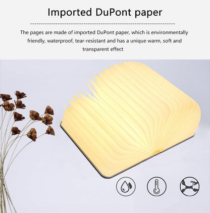 Wooden Folding Book Lamp