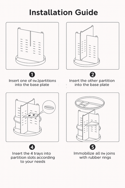360° Rotating Acrylic Makeup Organizer – Elegant Vanity Storage Solution